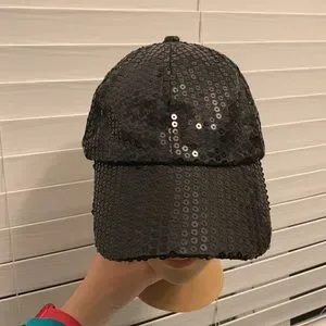 Gazzaz Black Sequin Cap Gazzaz | Accessories | Gazzaz Black Sequin Cap | Poshmark main image 2